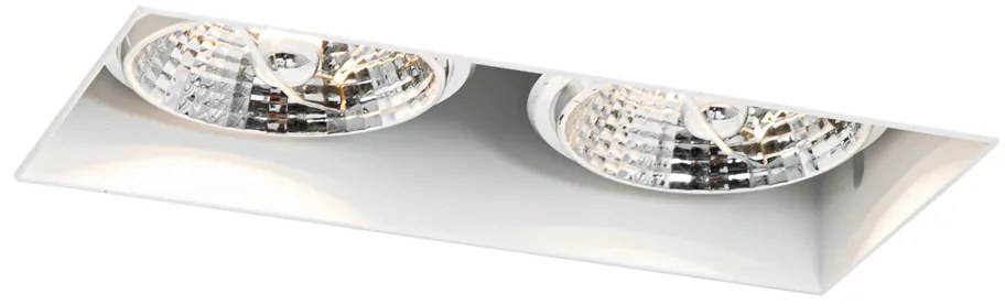 Set van 6 inbouwspots wit GU10 70mm 2-lichts trimless - Oneon