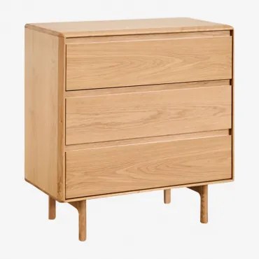3-laden Commode 80x40 Cm In Treveris Hout Eikenhout - Sklum