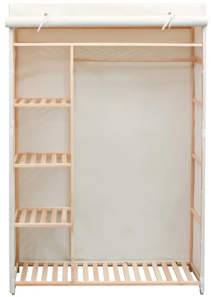 vidaXL Kledingkast stof en grenenhout 110x40x170 cm