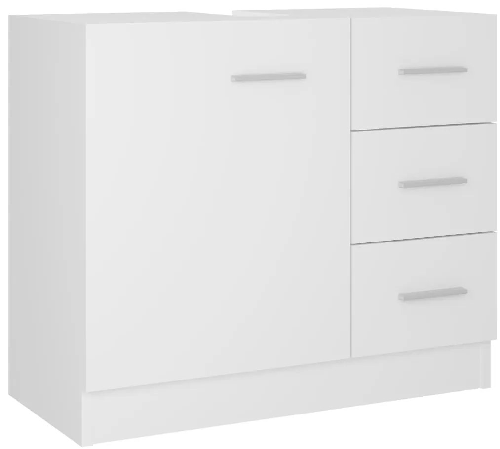 vidaXL Wastafelkast 63x30x54 cm bewerkt hout wit