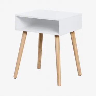 Pack Van 2 Nachtkastjes 40x35 Cm Van Zente Hout Wit - Sklum