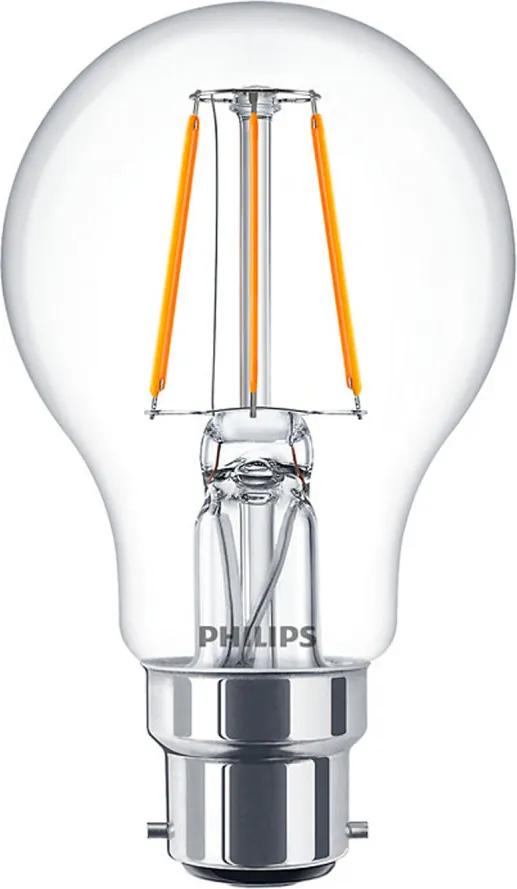 Philips Classic LEDbulb B22 A60 4W 827 Helder | Extra Warm Wit - Vervangt 40W