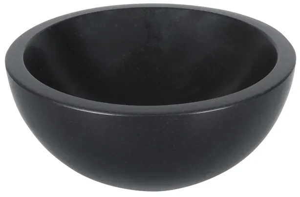 Differnz Ruz Waskom 25cm Rond Basalt Steen Zwart 36.102.08