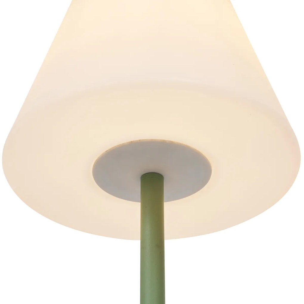 Buiten vloerlamp groen met witte kap IP65 - Virginia Modern E27 Buitenverlichting