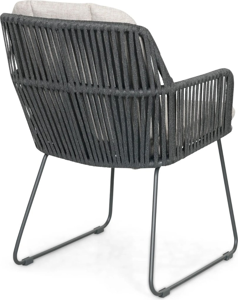 Tuinset 6 personen 230 cm Rope Grijs Domani Furniture Trivento/Monza