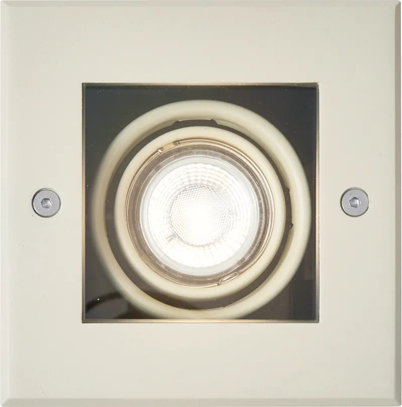 Set van 6 moderne grondspots beige GU10 50mm draai- en kantelbaar IP65 - Oneon