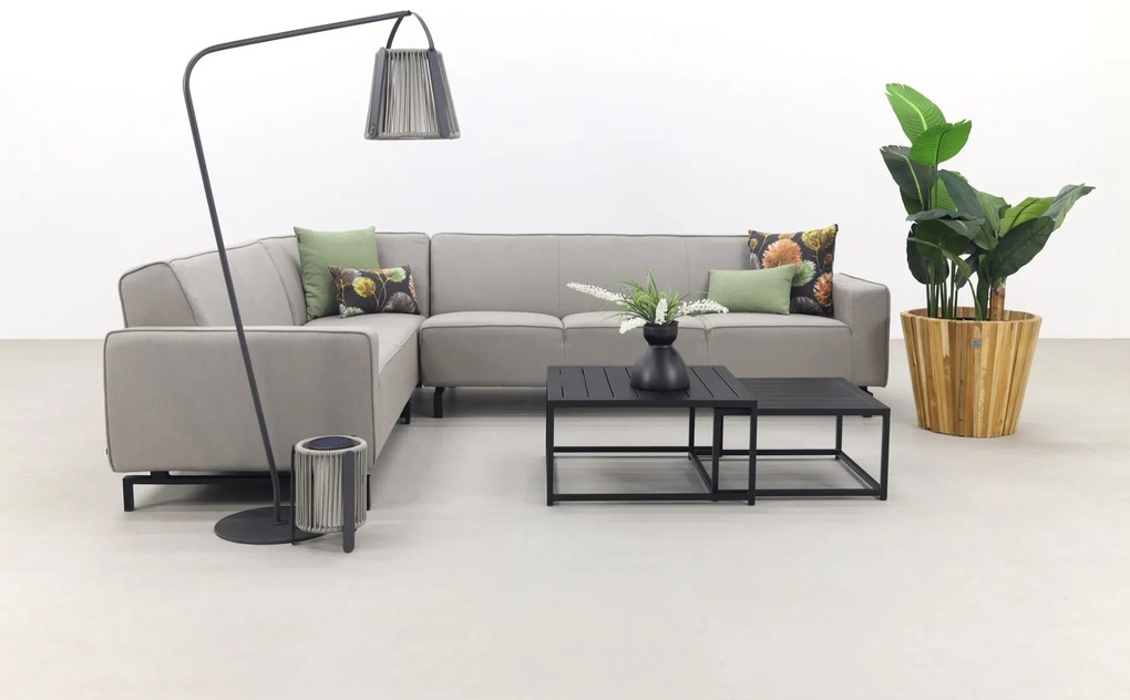 Boavista/Royalty Sunbrella loungeset - Nature Grey - 5-delig - Links