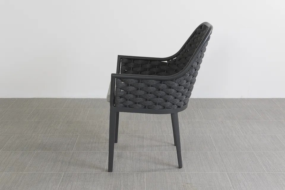 Lucca dark grey/Verona antraciet 220 cm. tuinset - 7-delig