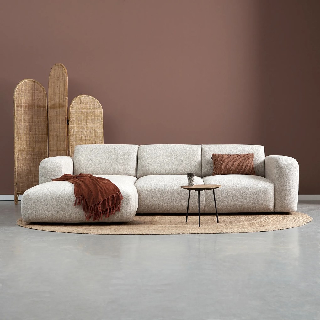 PEPP Interiors Soul Beige Hoekbank Met Chaise Longue Links