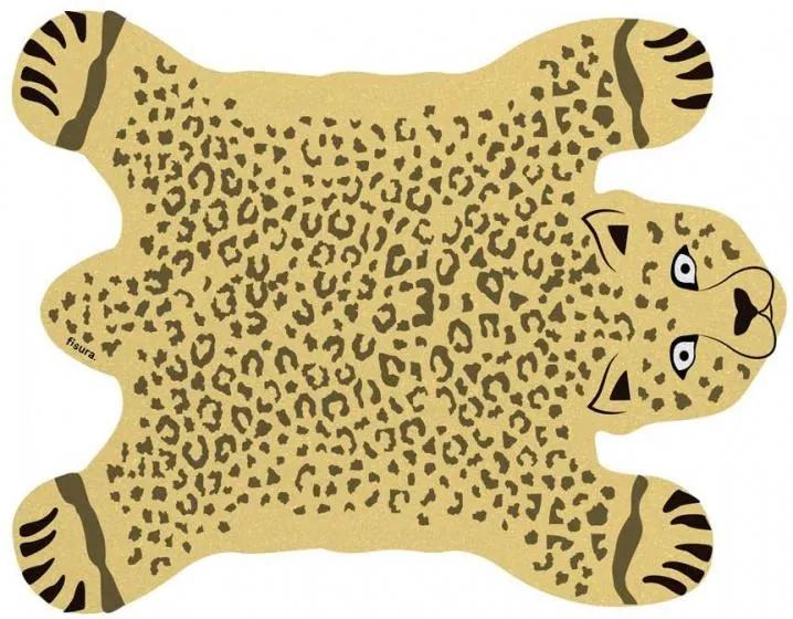 Fisura Placemat Yellow Cheetah 50 X 40 Cm Wit/Zwart 6 Stuks