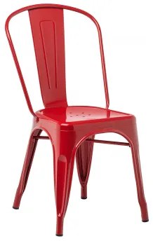 Pakket Van 4 Lix Stapelbare Eetkamerstoelen Rood - Sklum