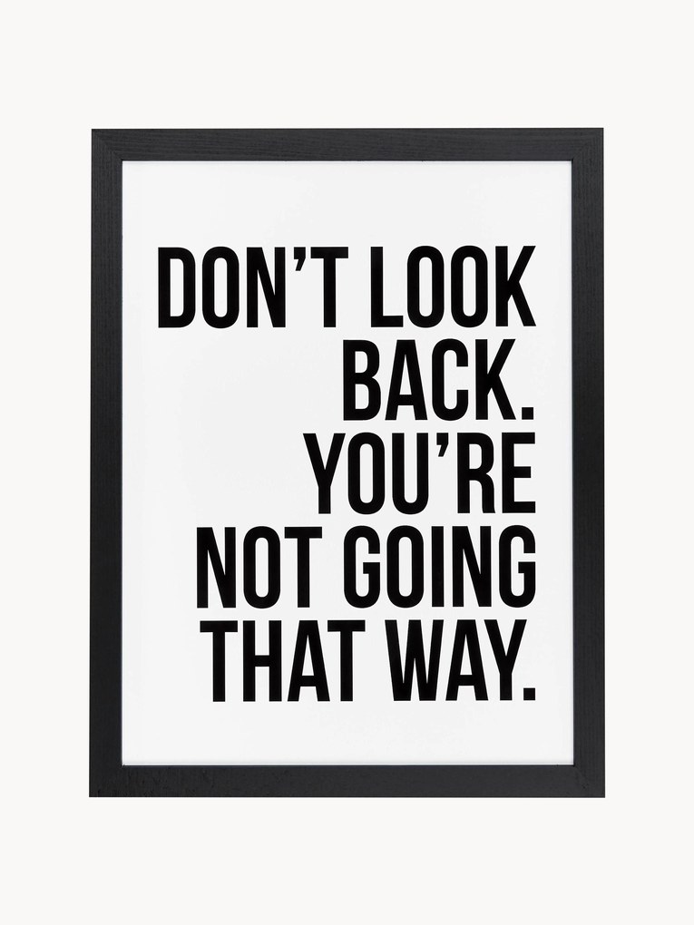 Ingelijste digitale print Don't Look Back