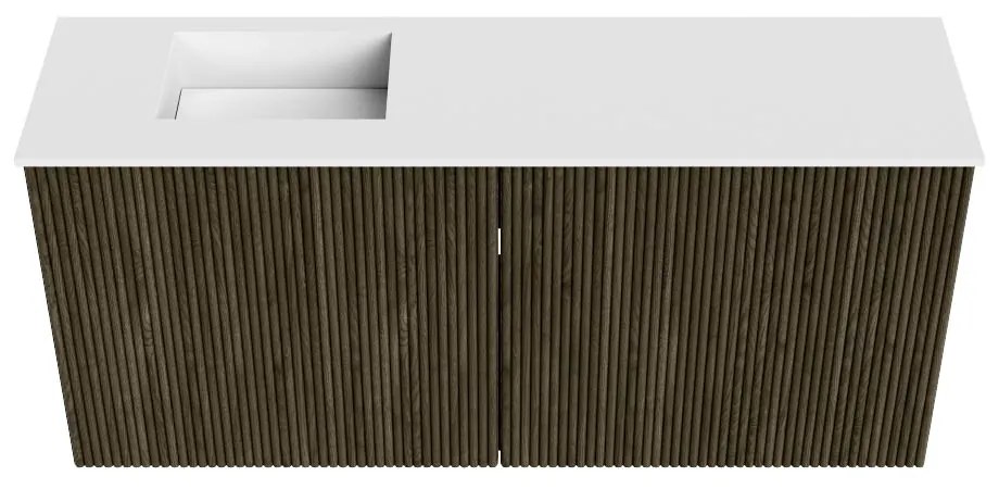 Mondiaz Joya 90cm toiletmeubel shadow met wastafel faye links zonder kraangat talc
