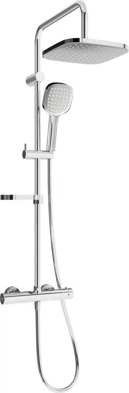 Mexen KX33 opbouwdoucheset met regendouche en thermostaatkraan, chroom - 771503391-00