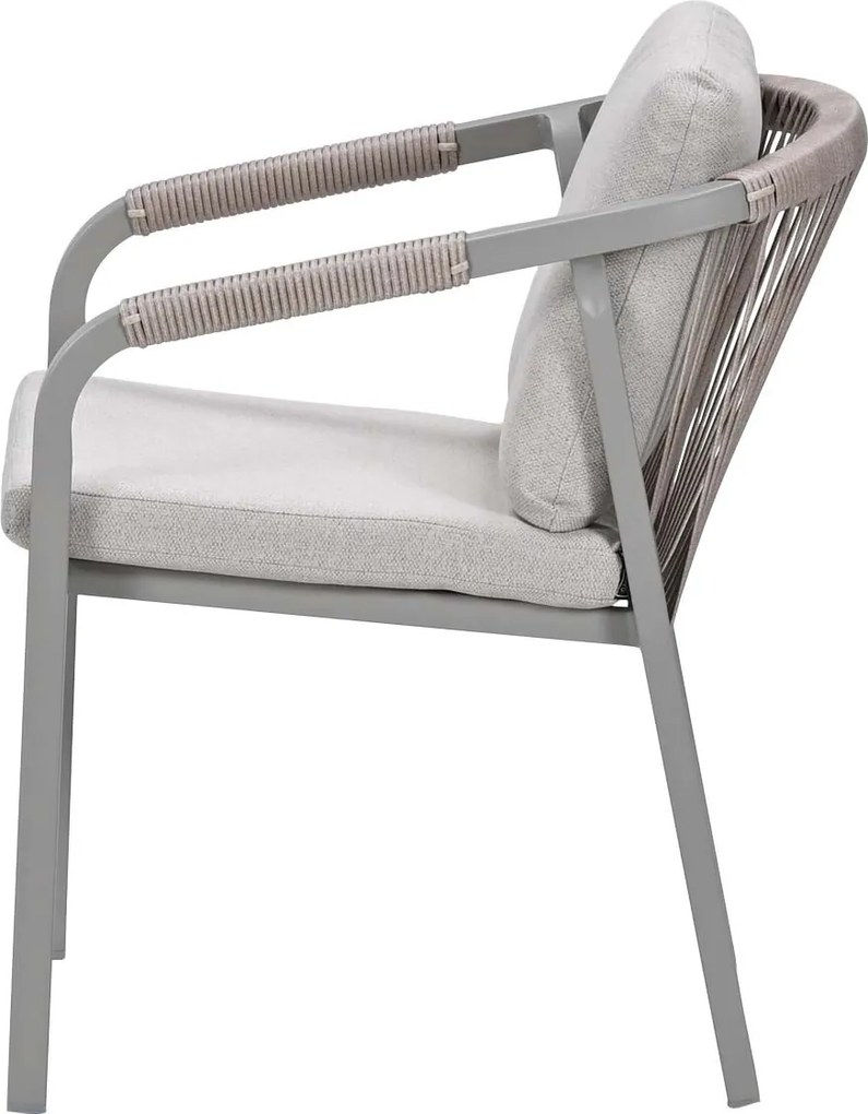 Garden Impressions Milou tuinstoel stapelbaar taupe - 4 stuks