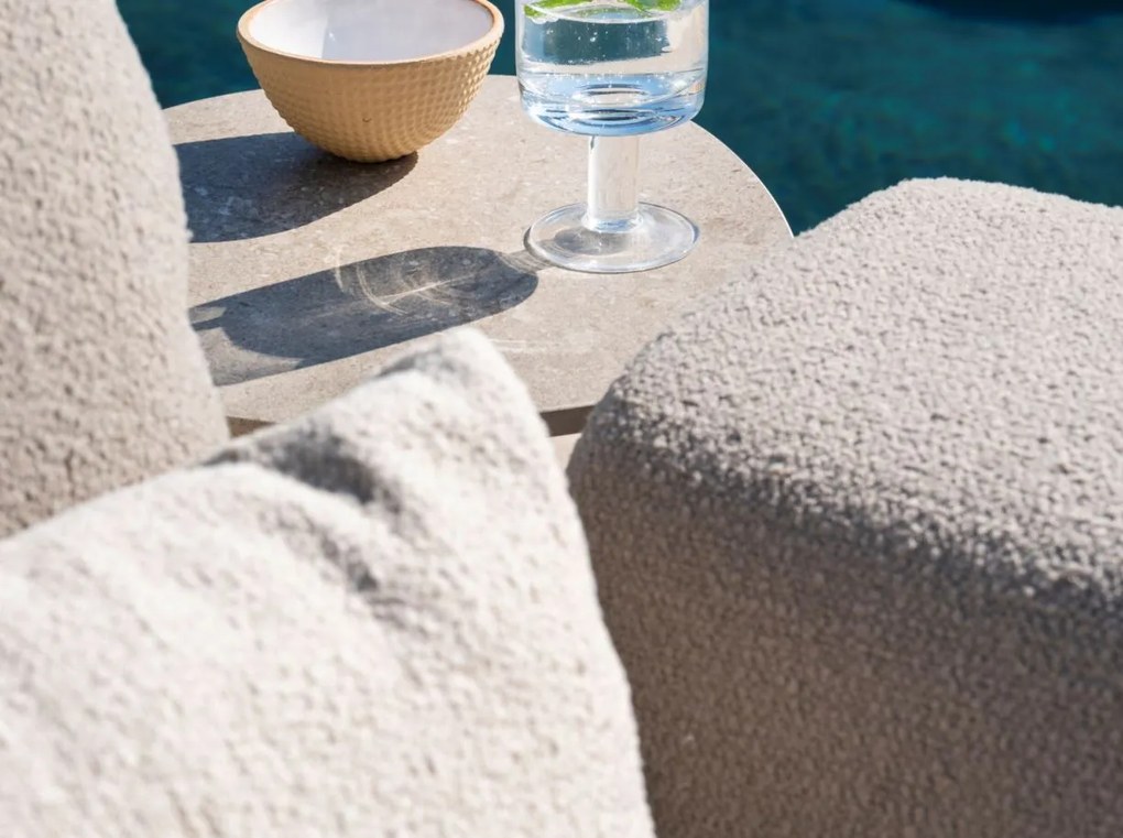 4 Seasons Outdoor Santorini hoek loungebank terre met XL-hoek *Showroommodel Loungebank bruin weerbestendig