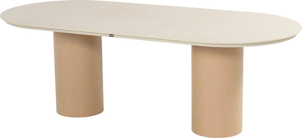 Dining Tuintafel 220 x 100 cm Aluminium Taupe Valencia
