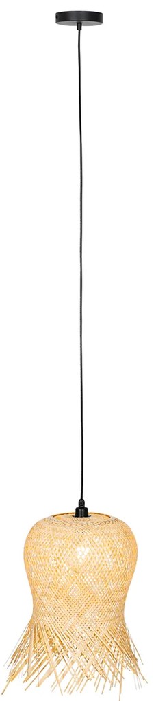 Oosterse buiten hanglamp bamboe IP44 - Carlos