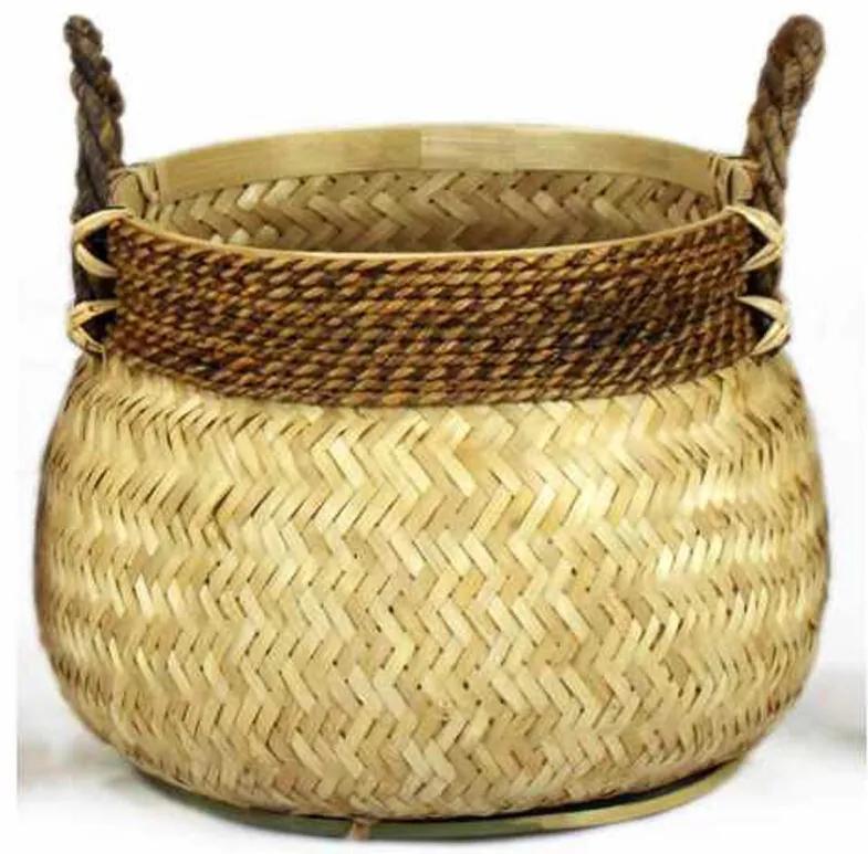 Basket Bamboo Natural - (D)46 x (H)35 cm