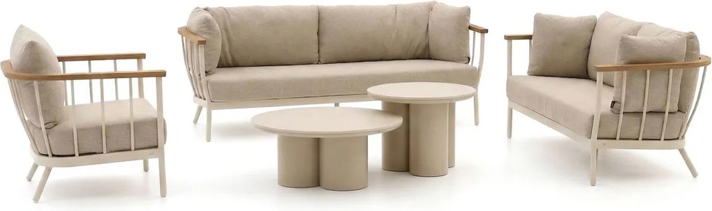 Stoel-bank loungeset Apple Bee | 6 personen | Loungeset Grijs | Aluminium | Kees Smit Tuinmeubelen