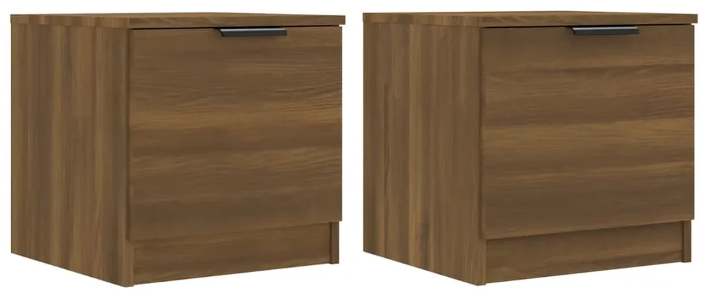 vidaXL Nachtkastjes 2 st 40x39x40 cm bruineikenkleurig