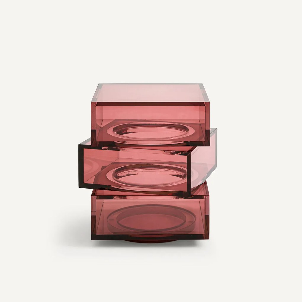 Bijzettafel in acryl kubussen, Akrili.