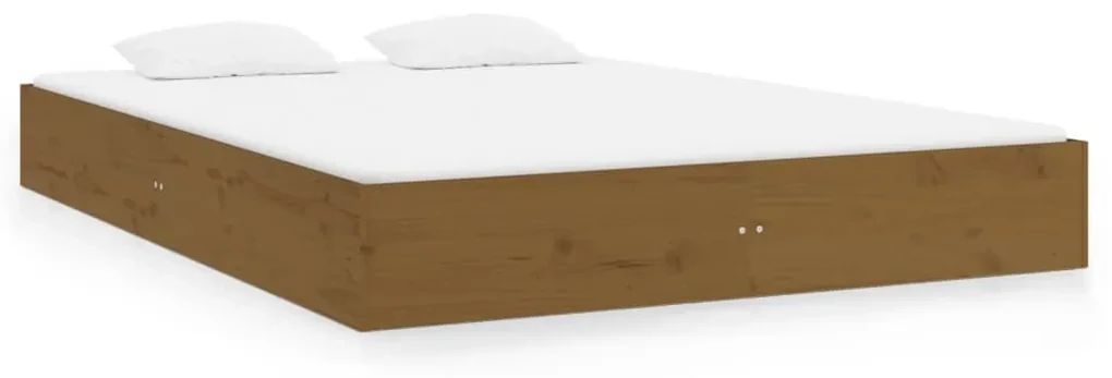 vidaXL Bedframe massief hout honingbruin 120x200 cm