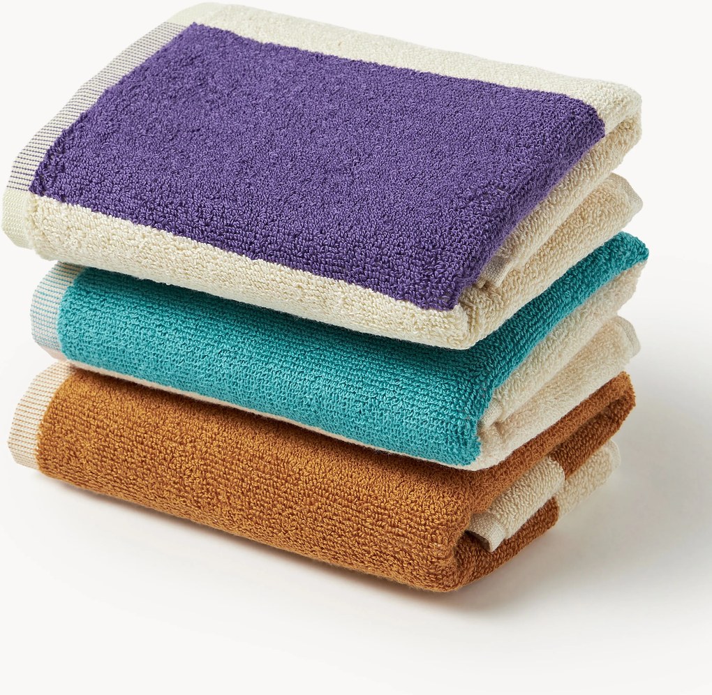 Gastenhanddoekenset Combed, 3-delig