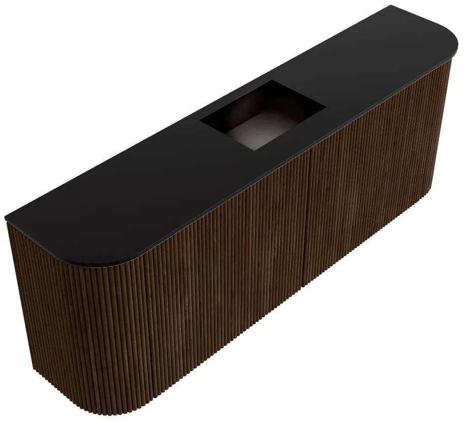 Mondiaz Joya 115cm toiletmeubel ronding links/rechts walnut met wastafel faye midden zonder kraangat urban
