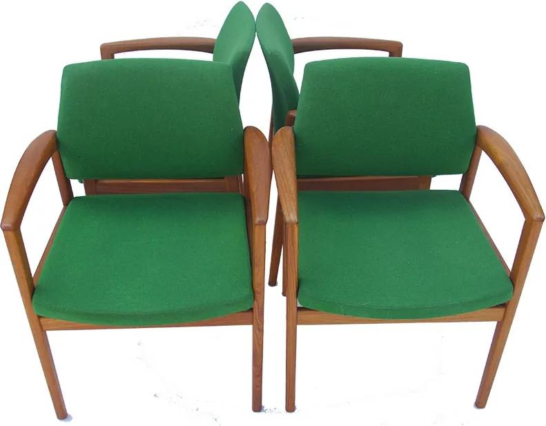 Groene Vintage stoel 4 stuks