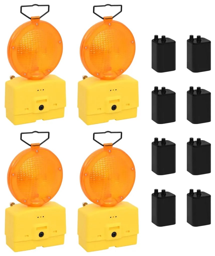 vidaXL Bouwlampen 4 st met batterijen 18x8x37 cm