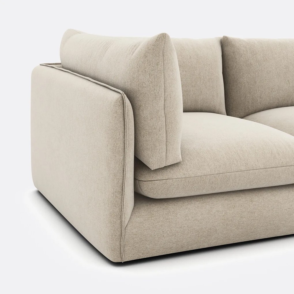 Modulaire 3-zitsbank in gemêleerd polyester, Malo