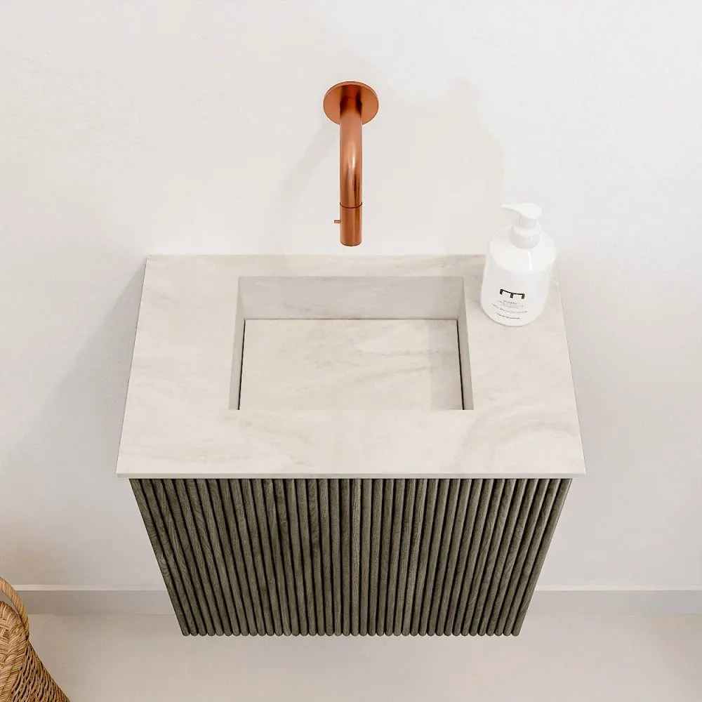 Mondiaz Joya DLux 40cm toiletmeubel shadow met wastafel faye midden zonder kraangat ostra
