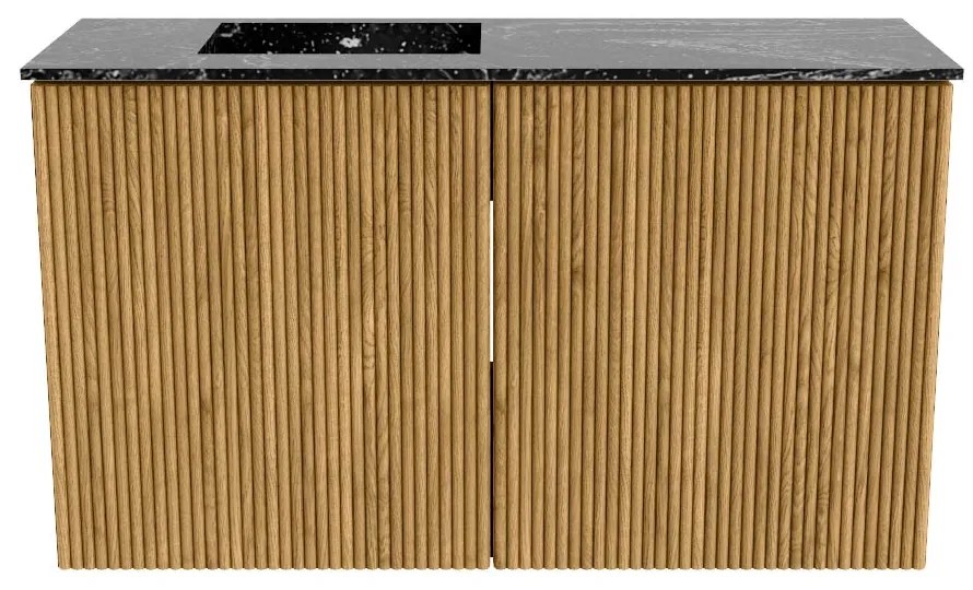 Mondiaz Joya DLux 70cm toiletmeubel oak met wastafel faye links 1 kraangat lava