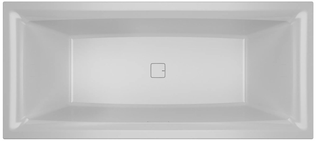 Riho Still Square half vrijstaand bad 180x80cm rechts wit glans met Fall overloop