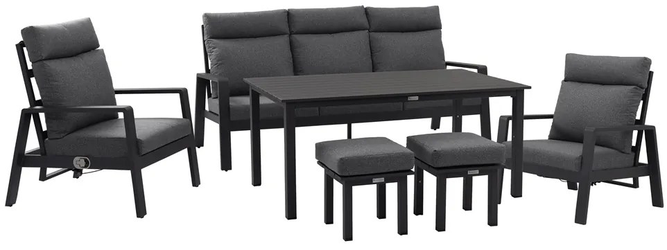 Tuinmeubelset Murcia Garden Point antraciet aluminium