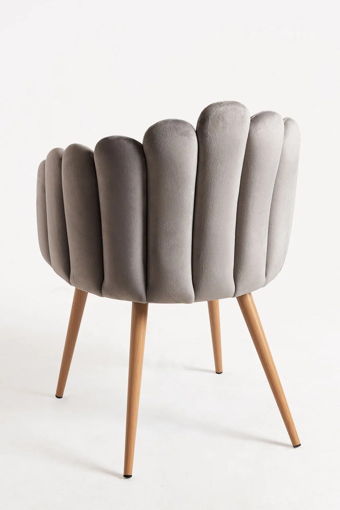 Set van 4 fluwelen fauteuils