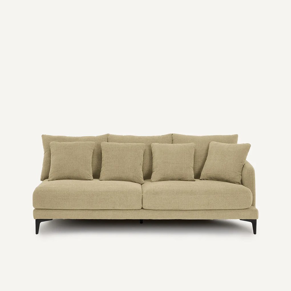 3-zits halve bank van gevlochten polyester, MODERNISTE, ontwerp Emmanuel Gallina