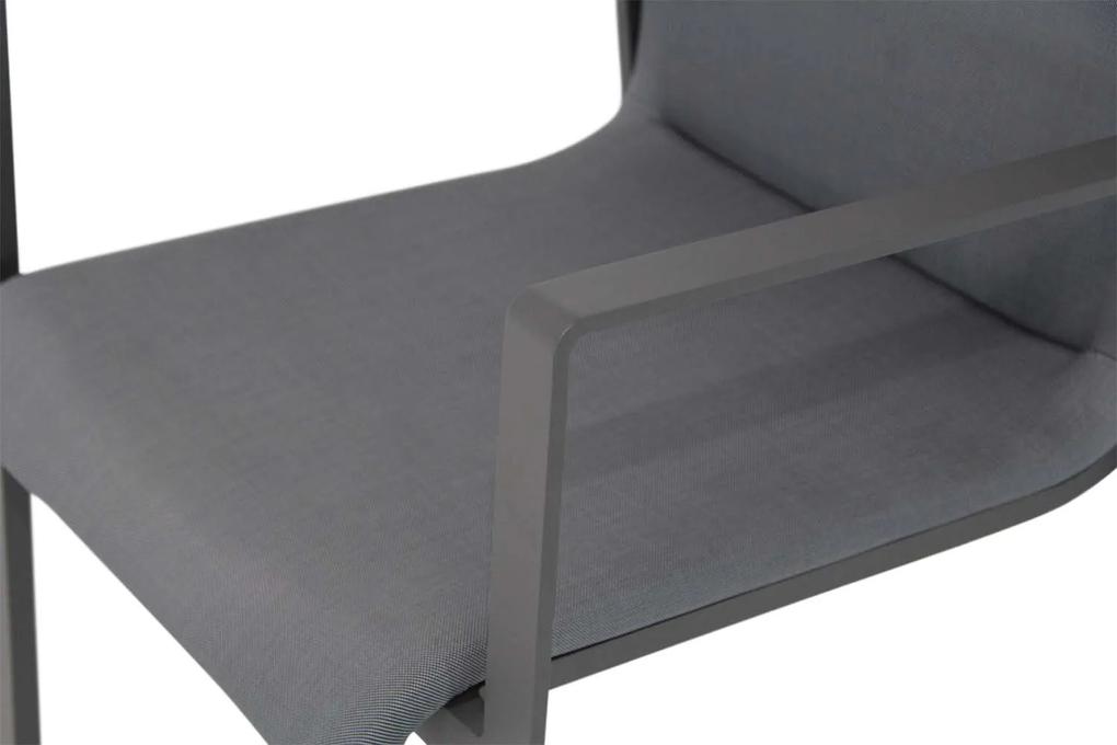 Tuinset 6 personen 245 cm Aluminium/textileen Grijs Lifestyle Garden Furniture Rome/Crossley