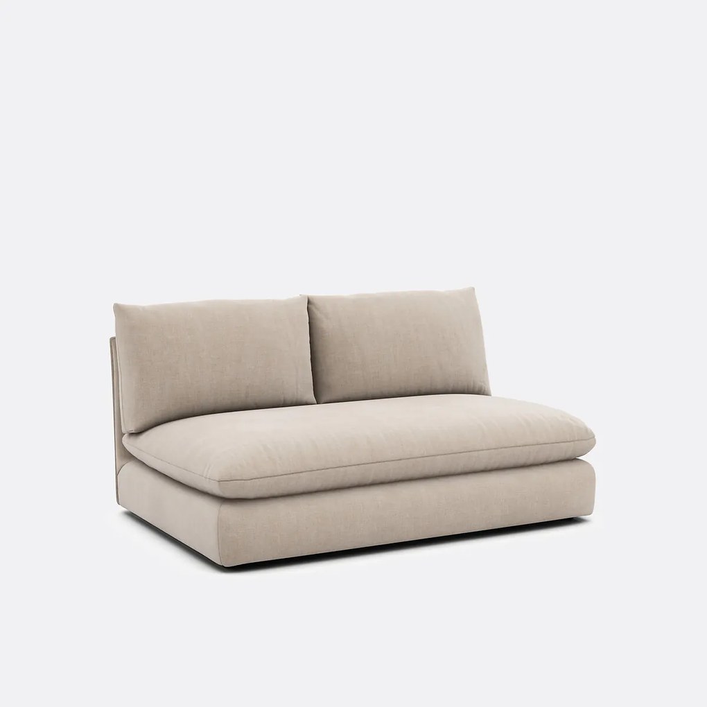 2-zits bankelement voor modulaire sofa, in gestructureerde stof, Malo