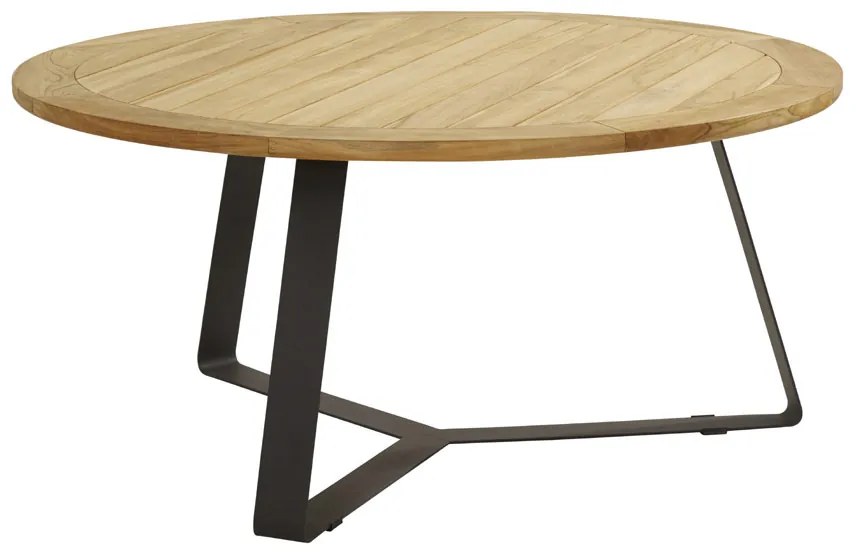 Taste by 4 Seasons Barista dining set antraciet met Basso teak tafel Ø 160 cm * SALE *  Tuinset    houtkleur weerbestendig