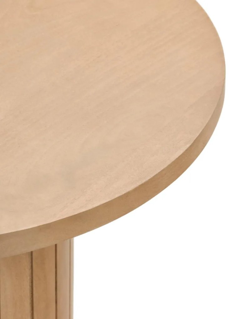 Kave Home Licia Ronde Bijzettafel Massief Acacia Hout - 60 X 60cm.