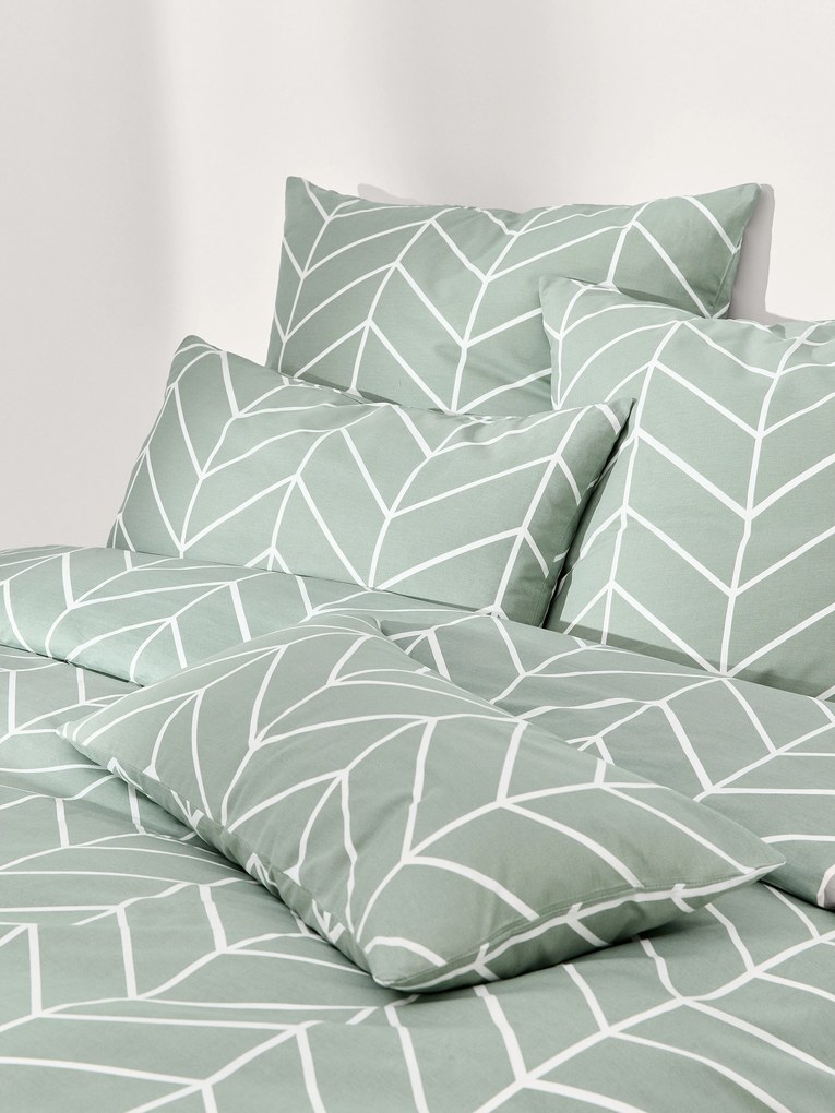 Katoenen dekbedovertrek Mirja met patroon