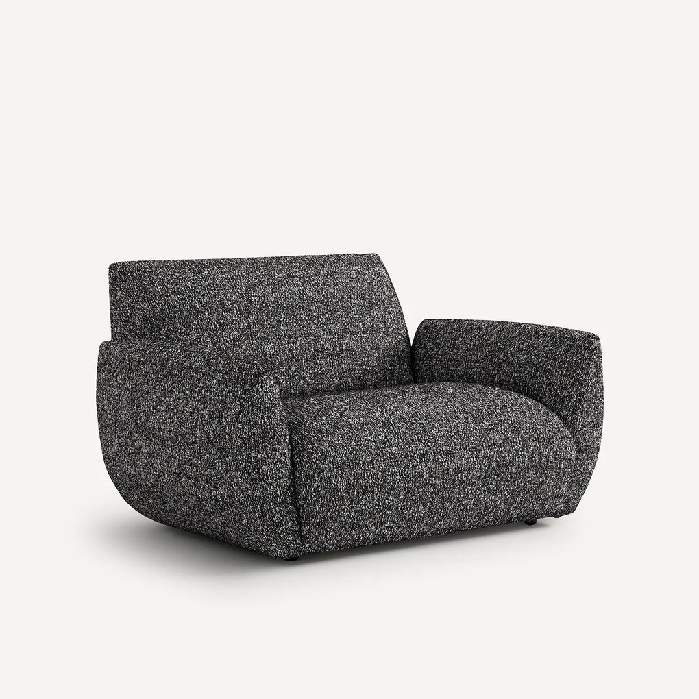 Fauteuil in bouclé stof, Spogano
