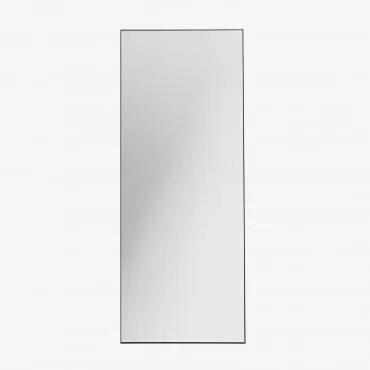 Staande Spiegel In Aluminium 80x200 Cm Zastron Zwart - Sklum