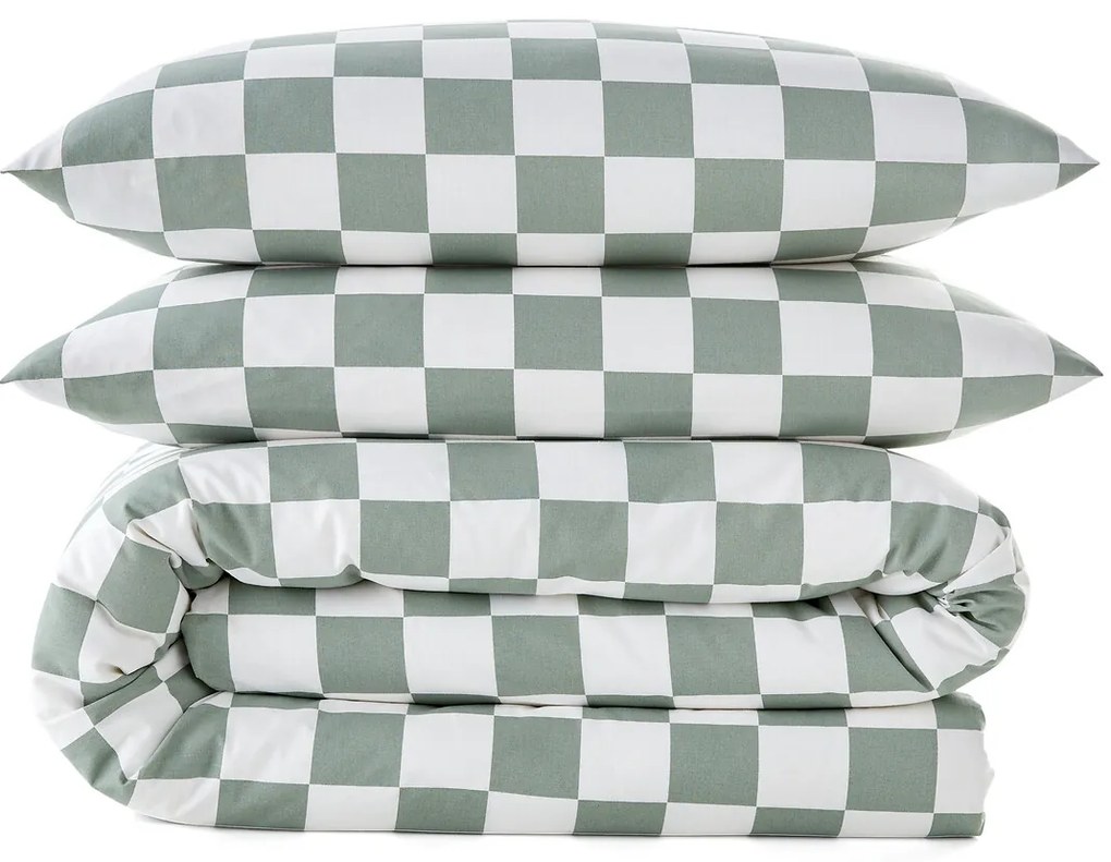 Bedset in katoen, vierkant kussensloop, Miley
