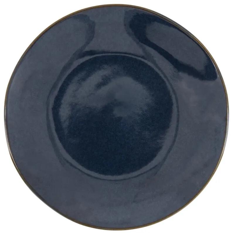 Ontbijtbord - 23 Cm - Porto - Reactief Glazuur - Donkerblauw (donkerblauw)