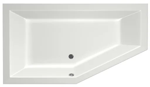 Xenz Society Hoekbad - 160x90x53 - afvoer Midden - Links - acryl - wit mat 6881-03