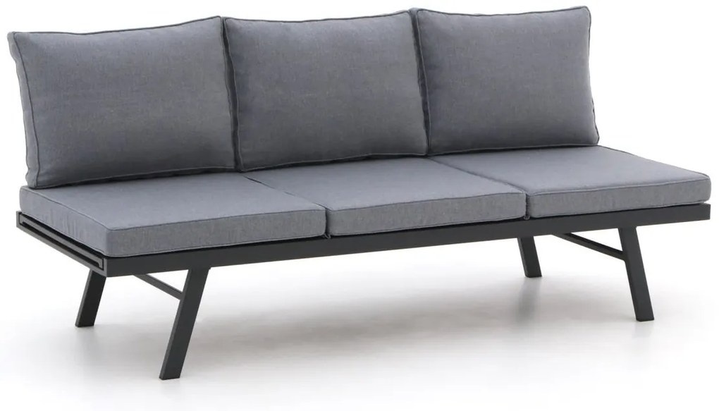 Loungebank Tuin Forza   | Aluminium | 3 personen | Verstelbaar | Tuinbank Grijs | 198cm | Incl. kussens | Kees Smit Tuinmeubelen