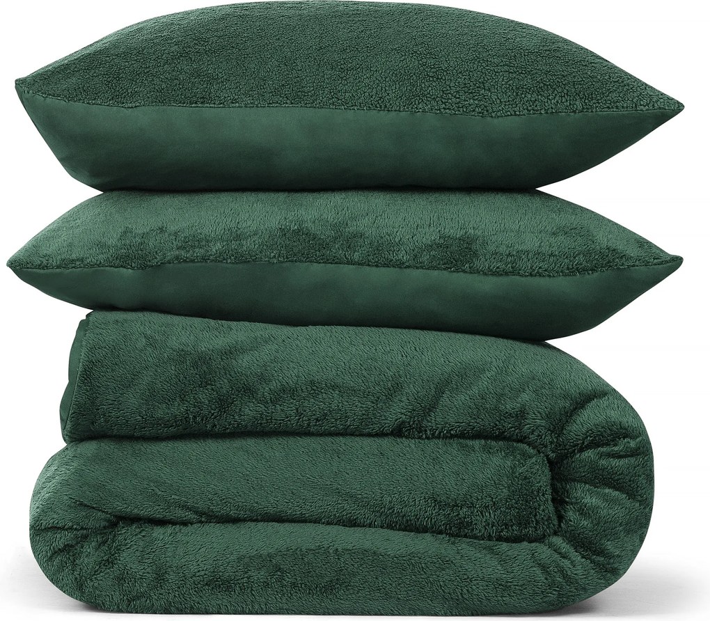 Dekbedovertrek Teddy Fleece – 100% zacht materiaal – 140×220 – groen